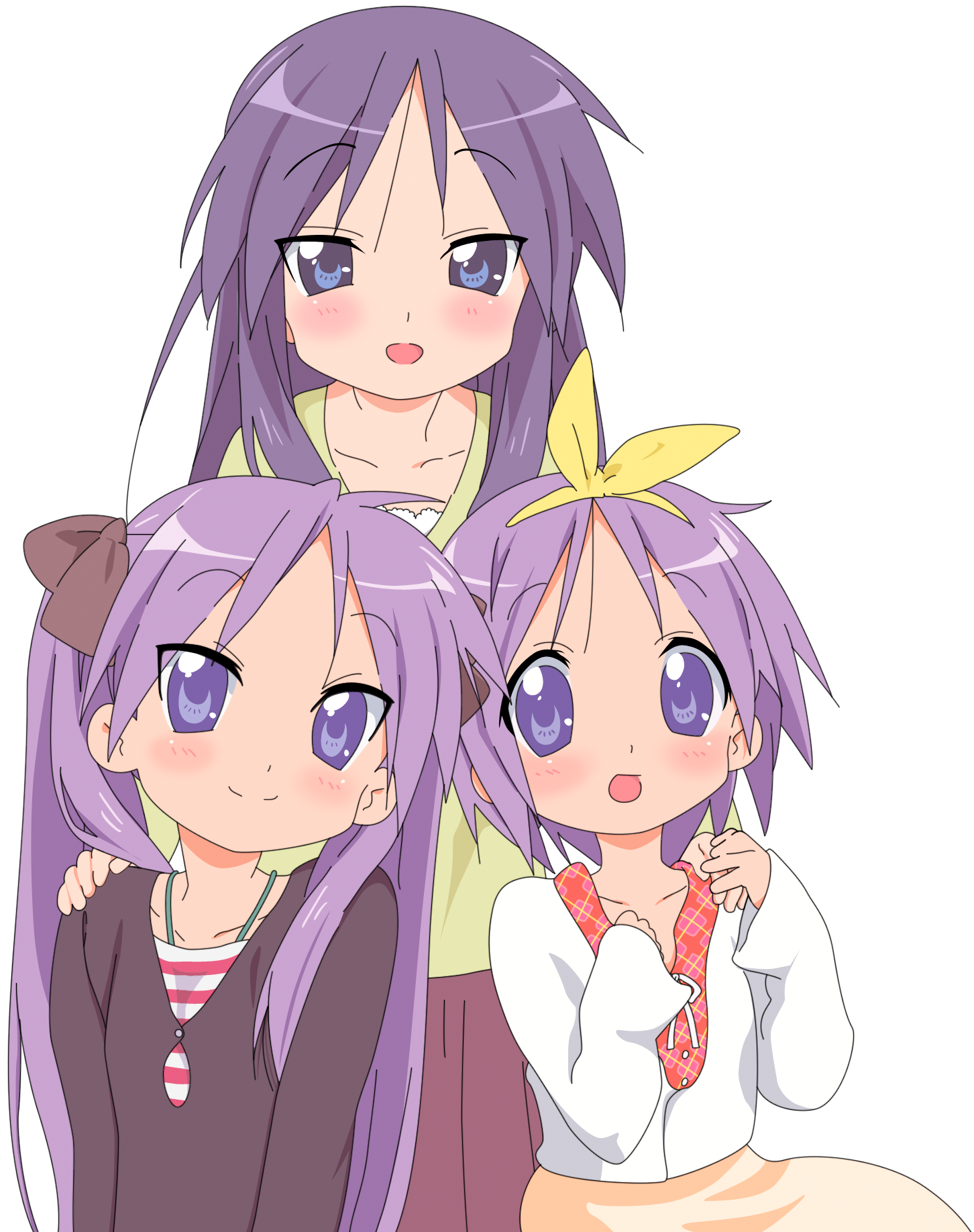 Lucky Star Hiiragi Kagami Hiiragi Miki Hiiragi Tsukasa